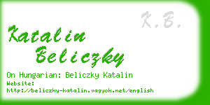 katalin beliczky business card